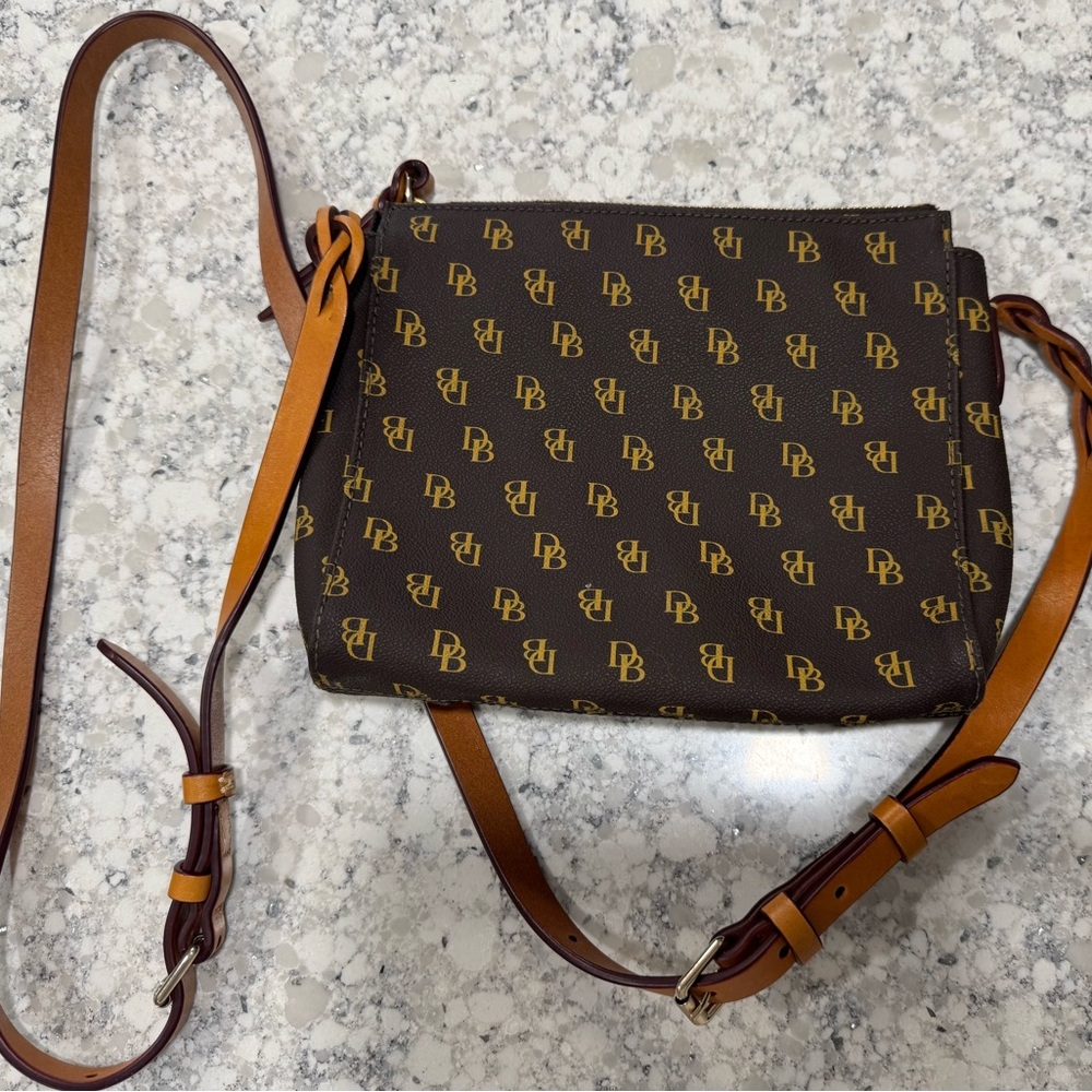 Dooney & Bourke Monogram Brown Crossbody - Picture 2 of 2